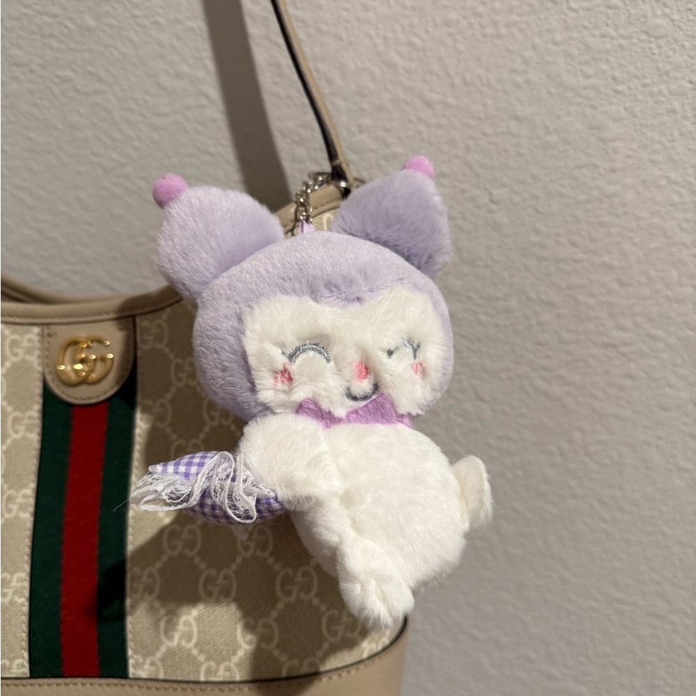 Sleeping Kuromi Plush Keychain